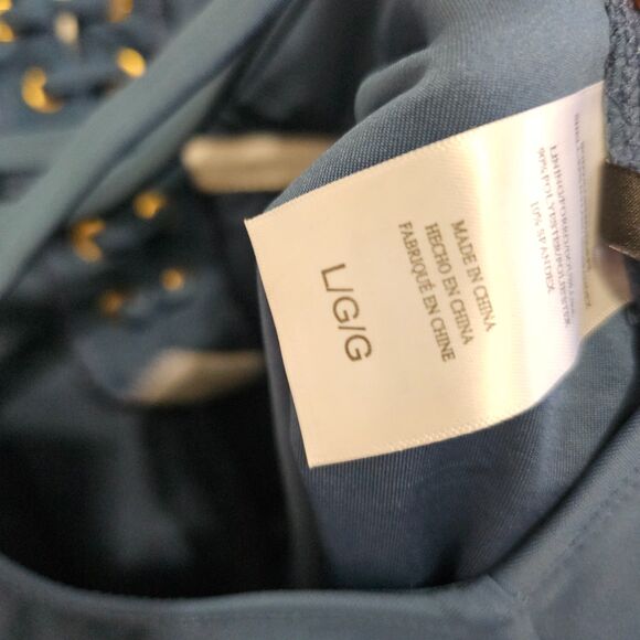 BCBGMaxAzria one piece swimsuit grey blue NWT - Picture 8 of 9